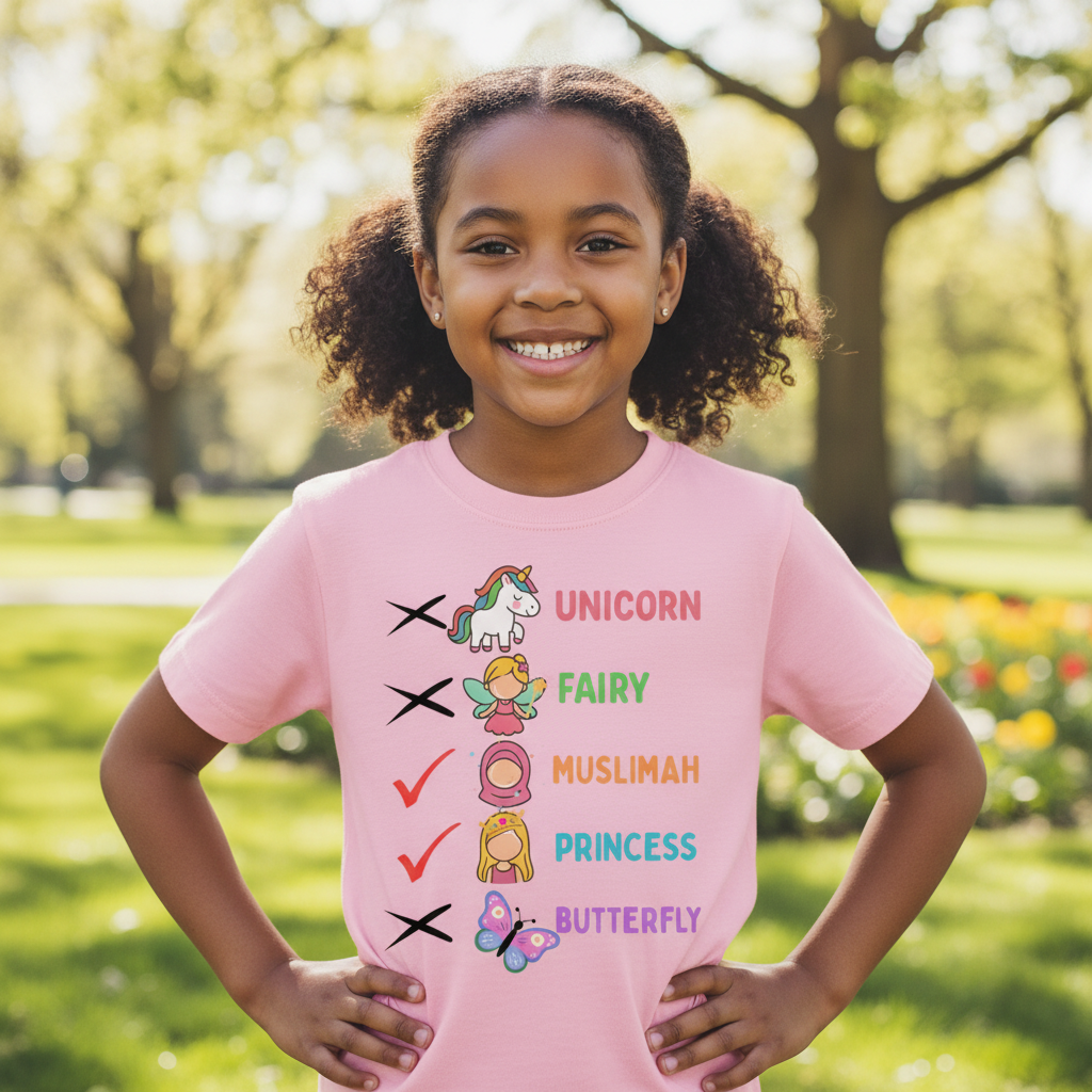 African American girl in pink