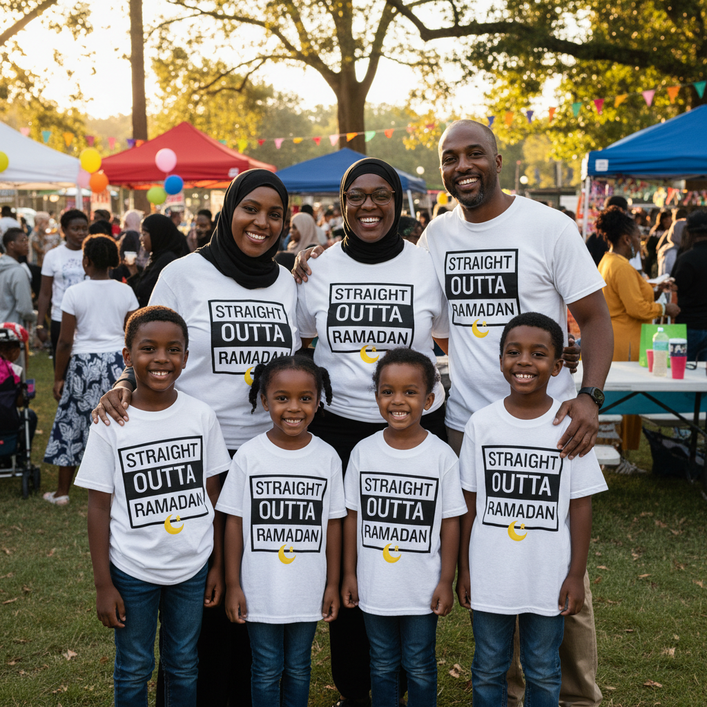 African American Muslim family