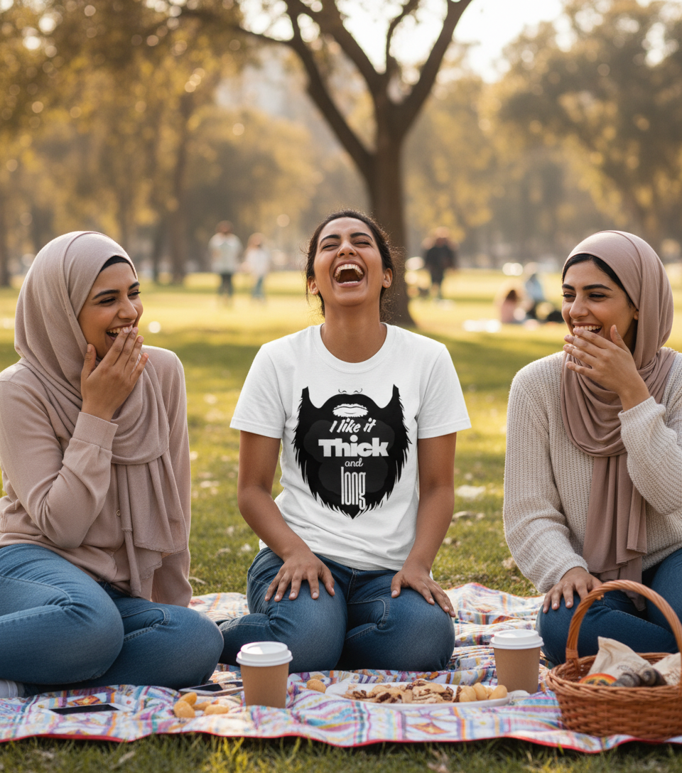 Arab woman in white tee