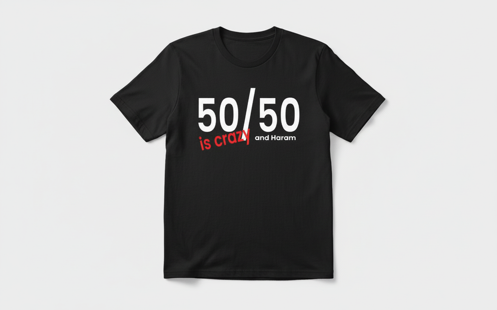 Black 50/50 tee