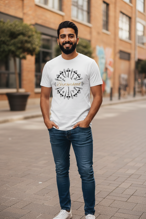 Muslim man in Brotherhood tee