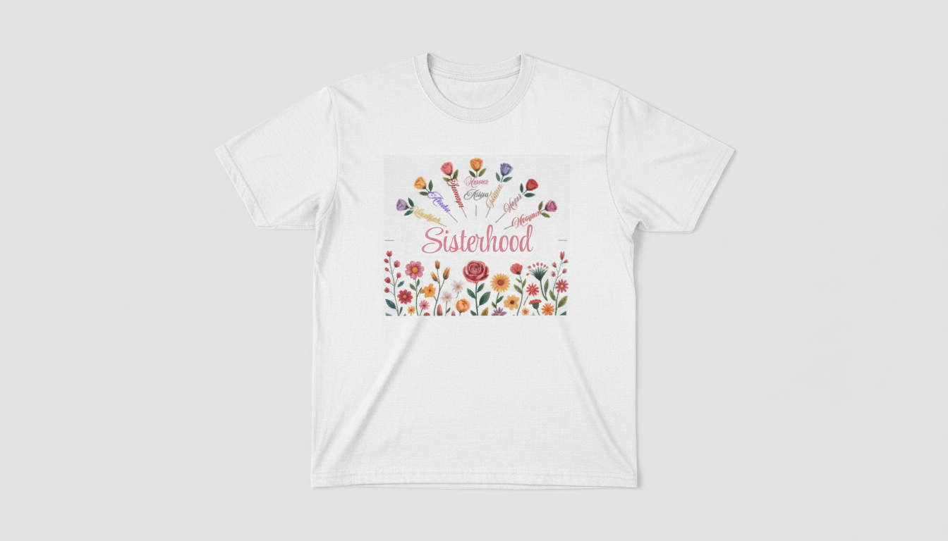 White tee product shot