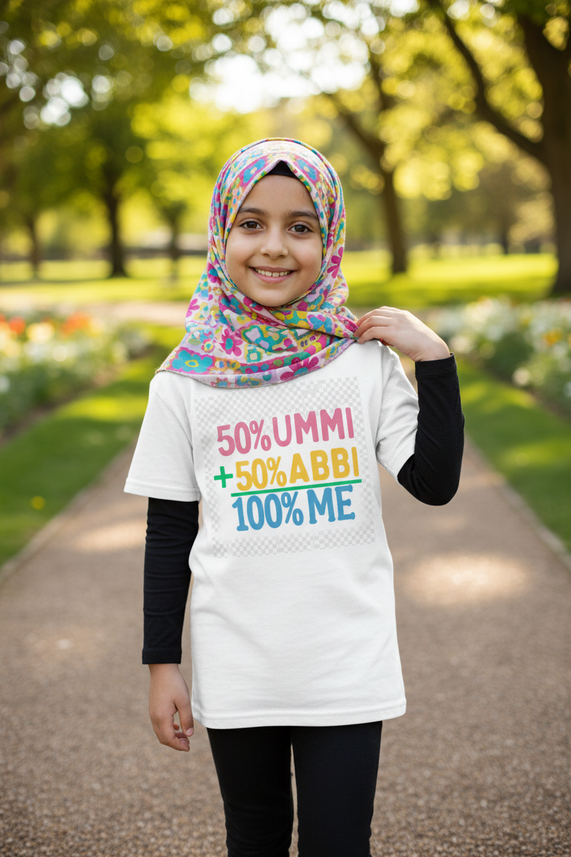 Young Muslim girl in Kid Me tee